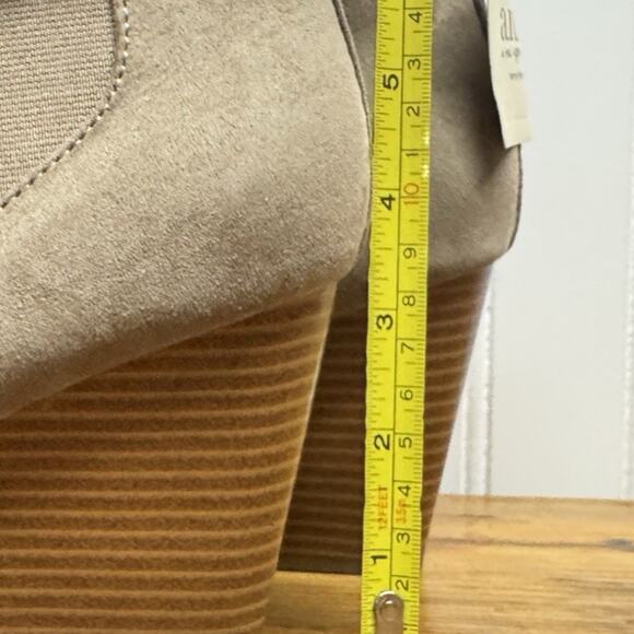 Womens Fall Wedge Heel Boots Chelsea Porchini Booties a.n.a Milden Sz 10 NEW - Picture 5 of 8